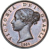 1856 Halfpenny - Victoria British Copper Coin - Superb