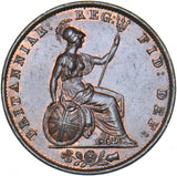1856 Halfpenny - Victoria British Copper Coin - Superb