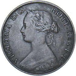 1861 Halfpenny - Victoria British Bronze Coin - Nice
