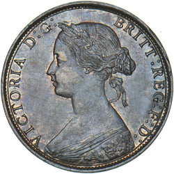 1862 Halfpenny - Victoria British Bronze Coin - Very Nice