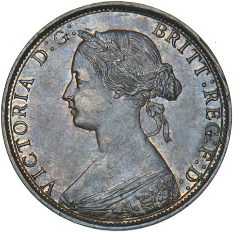 1862 Halfpenny - Victoria British Bronze Coin - Very Nice