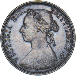 1883 Halfpenny - Victoria British Bronze Coin - Very Nice