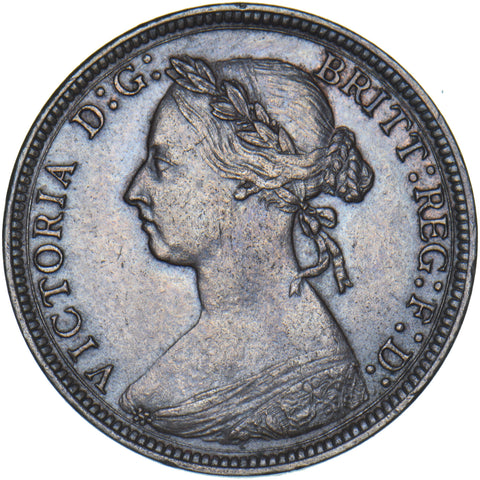 1883 Halfpenny - Victoria British Bronze Coin - Very Nice