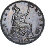 1883 Halfpenny - Victoria British Bronze Coin - Very Nice