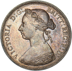 1884 Halfpenny - Victoria British Bronze Coin - Very Nice