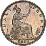 1884 Halfpenny - Victoria British Bronze Coin - Very Nice