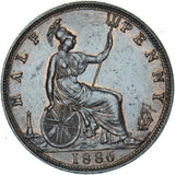 1886 Halfpenny - Victoria British Bronze Coin - Very Nice