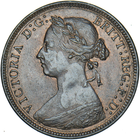 1887 Halfpenny - Victoria British Bronze Coin - Very Nice