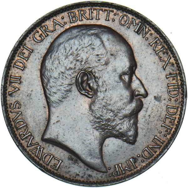 1904 Halfpenny - Edward VII British Bronze Coin - Very Nice