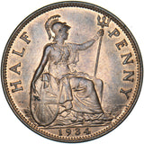 1934 Halfpenny - George V British Bronze Coin - Superb