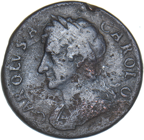 1675 Farthing - Charles II British Copper Coin