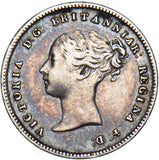 1856 Maundy Fourpence - Victoria British Silver Coin - Nice
