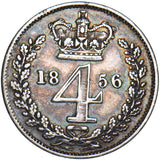 1856 Maundy Fourpence - Victoria British Silver Coin - Nice