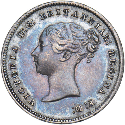 1859 Maundy Fourpence - Victoria British Silver Coin - Very Nice