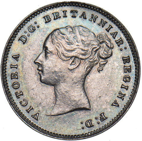 1881 Maundy Fourpence - Victoria British Silver Coin - Very Nice