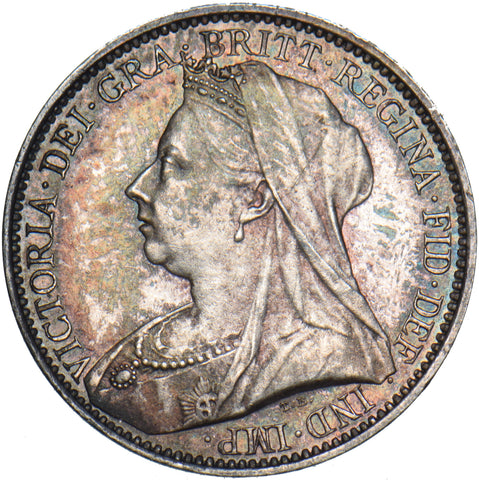 1897 Maundy Fourpence - Victoria British Silver Coin - Superb