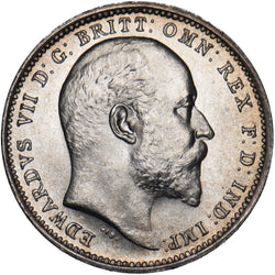 1908 Maundy Fourpence - Edward VII British Silver Coin - Superb