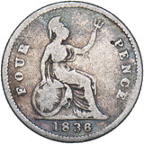1836 Groat (Fourpence) - William IV British Silver Coin
