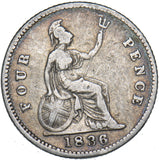 1836 Groat (Fourpence) - William IV British Silver Coin