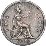 1839 Groat (Fourpence) - Victoria British Silver Coin