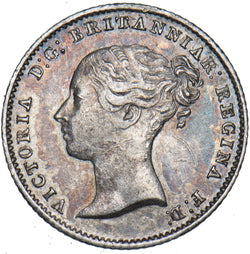 1849 Groat (Fourpence) - Victoria British Silver Coin - Very Nice