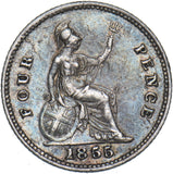 1855 Groat (Fourpence) - Victoria British Silver Coin