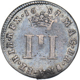 1687 Threepence (Ex-Mount) - James II British Silver Coin