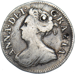 1713 Threepence (Holed) - Anne British Silver Coin