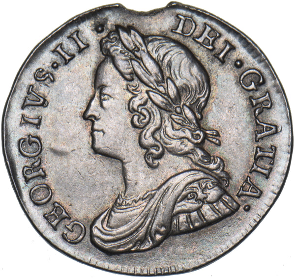 1737 Threepence - George II British Silver Coin