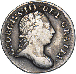 1762 Threepence - George III British Silver Coin