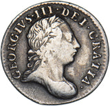 1762 Threepence - George III British Silver Coin