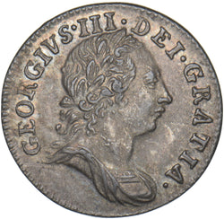 1762 Threepence - George III British Silver Coin - Very Nice