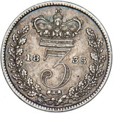 1835 Threepence - William IV British Silver Coin - Nice