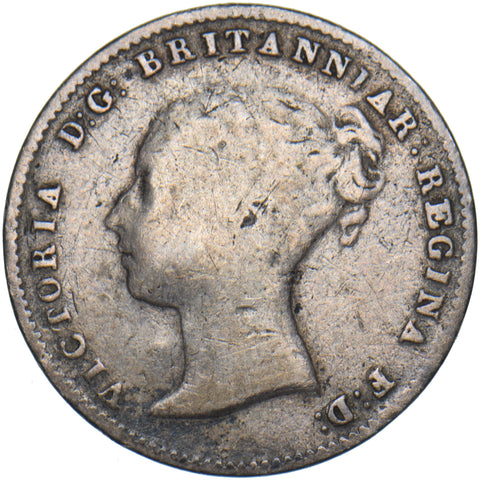 1843 Threepence - Victoria British Silver Coin