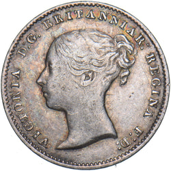 1866 Threepence - Victoria British Silver Coin - Nice