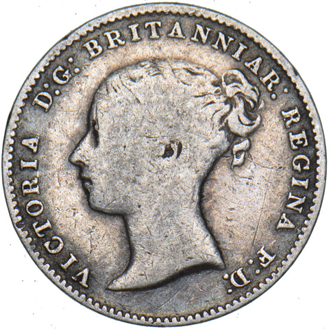 1868 Threepence - Victoria British Silver Coin