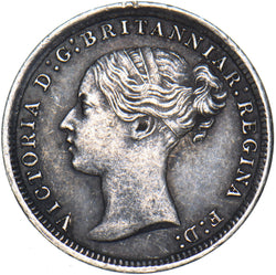 1871 Threepence - Victoria British Silver Coin - Very Nice