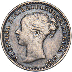 1876 Threepence - Victoria British Silver Coin