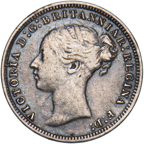 1876 Threepence - Victoria British Silver Coin