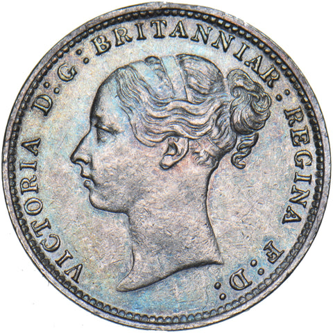 1881 Threepence - Victoria British Silver Coin - Very Nice