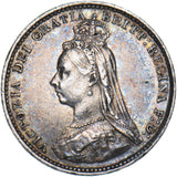 1887 Threepence - Victoria British Silver Coin - Very Nice