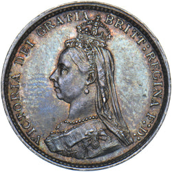 1887 Threepence - Victoria British Silver Coin - Very Nice
