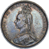 1887 Threepence - Victoria British Silver Coin - Very Nice