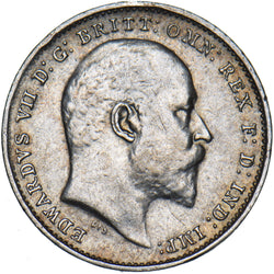 1909 Threepence - Edward VII British Silver Coin - Nice