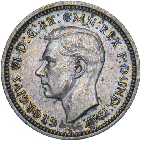 1938 Maundy Threepence - George VI British Silver Coin - Very Nice