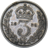 1938 Maundy Threepence - George VI British Silver Coin - Very Nice