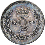 1838 Maundy Twopence - Victoria British Silver Coin