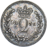1839 Maundy Twopence - Victoria British Silver Coin