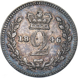 1846 Maundy Twopence - Victoria British Silver Coin