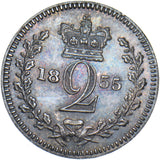 1855 Maundy Twopence - Victoria British Silver Coin - Very Nice